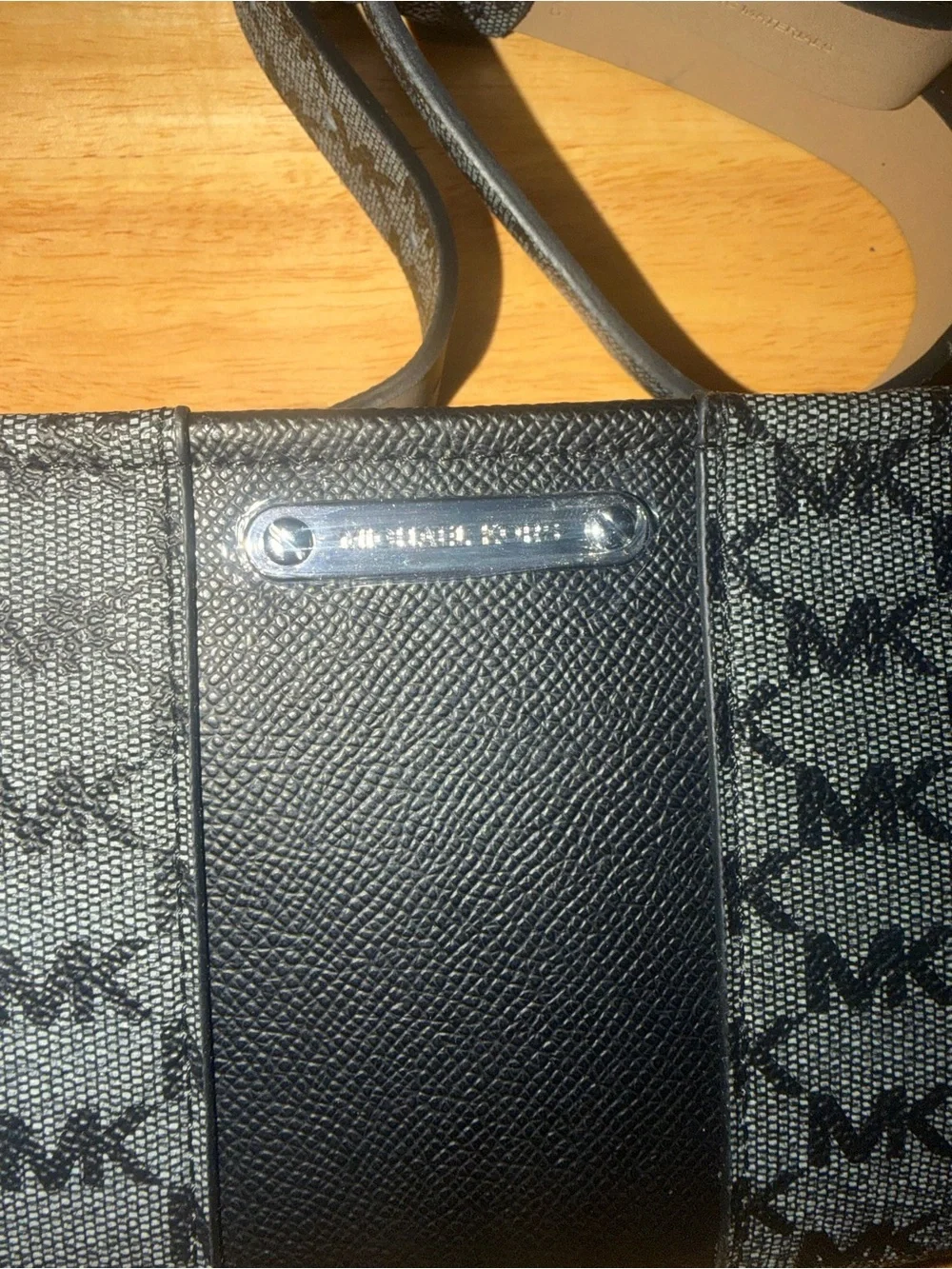 Michael Kors Black and Gray MK Logo Belt Bag